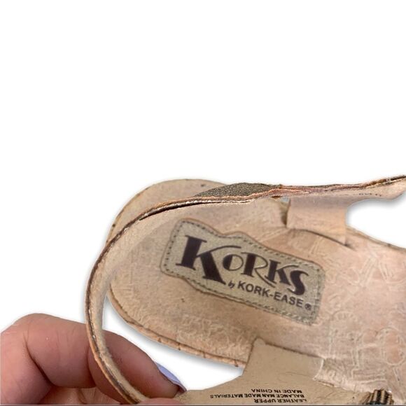 Korks by Kork Ease Wedge Sandals RoseGold Metallic - Picture 8 of 8
